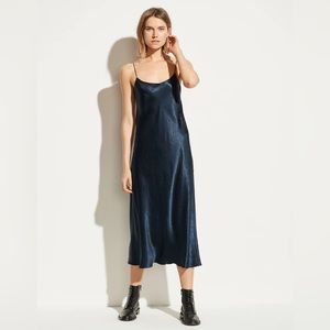 Vince Satin Slip Dress in coastal blue, new with tags size Medium.